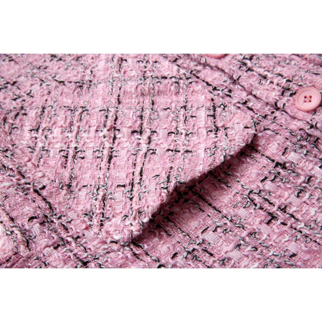 Tweed Overshirt - Pink - 1984brand