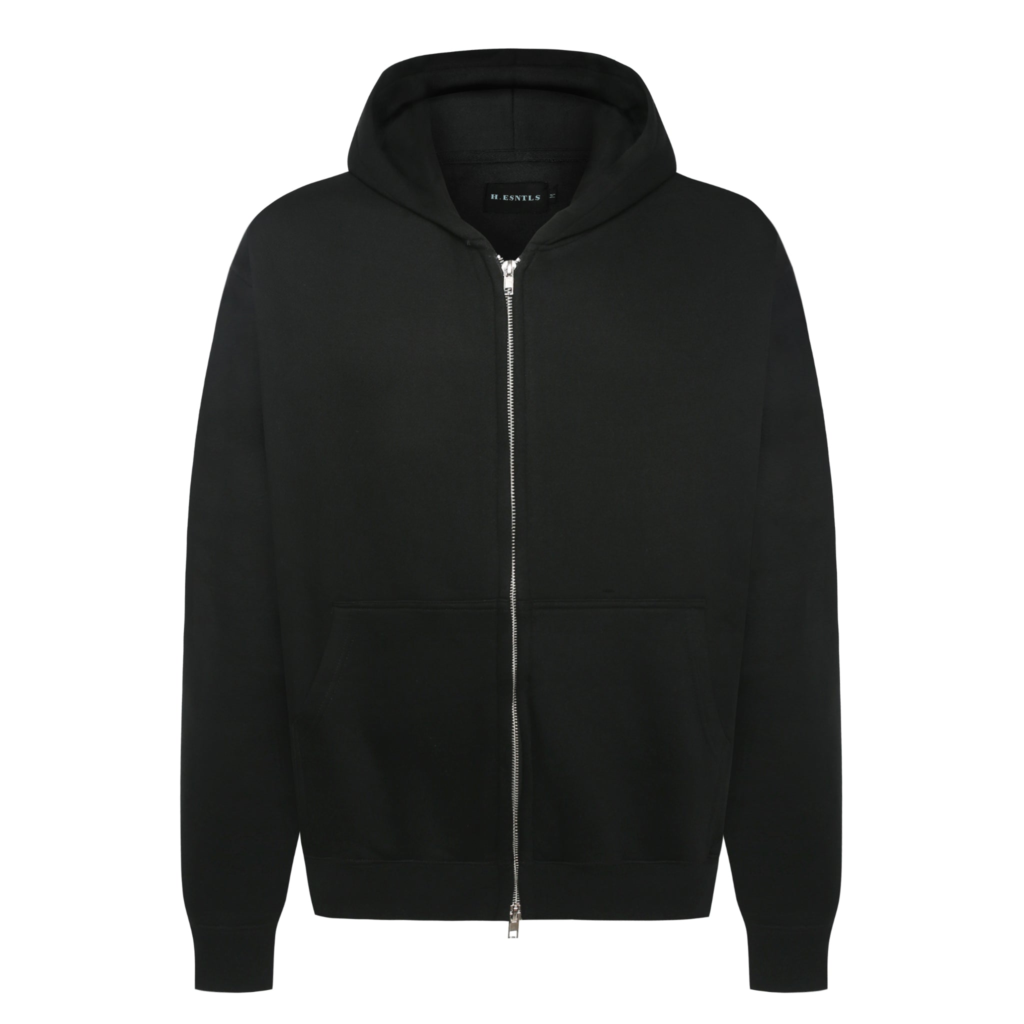 Double Zipped Hoodie - Black H.ESNTLS