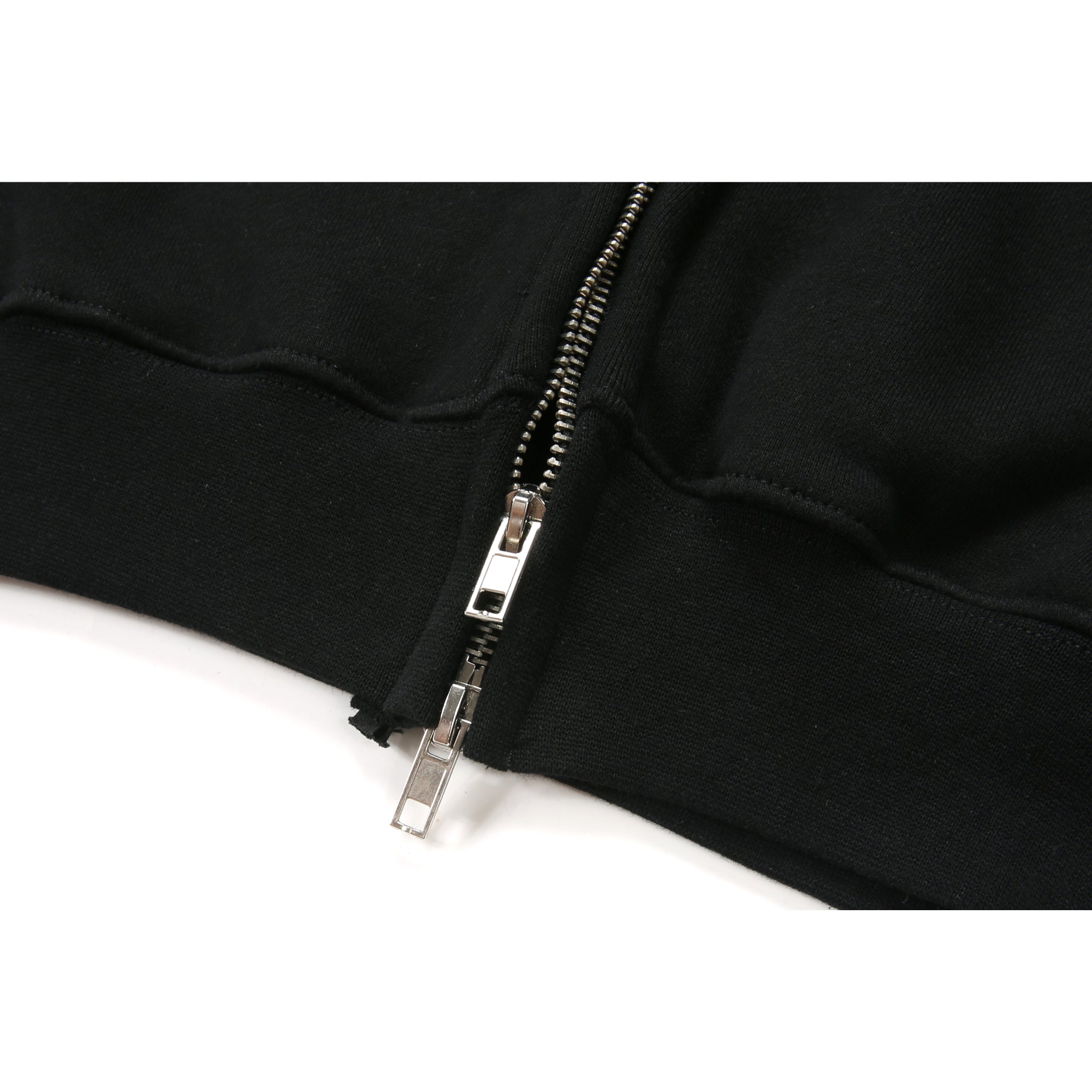 Double Zipped Hoodie - Black H.ESNTLS