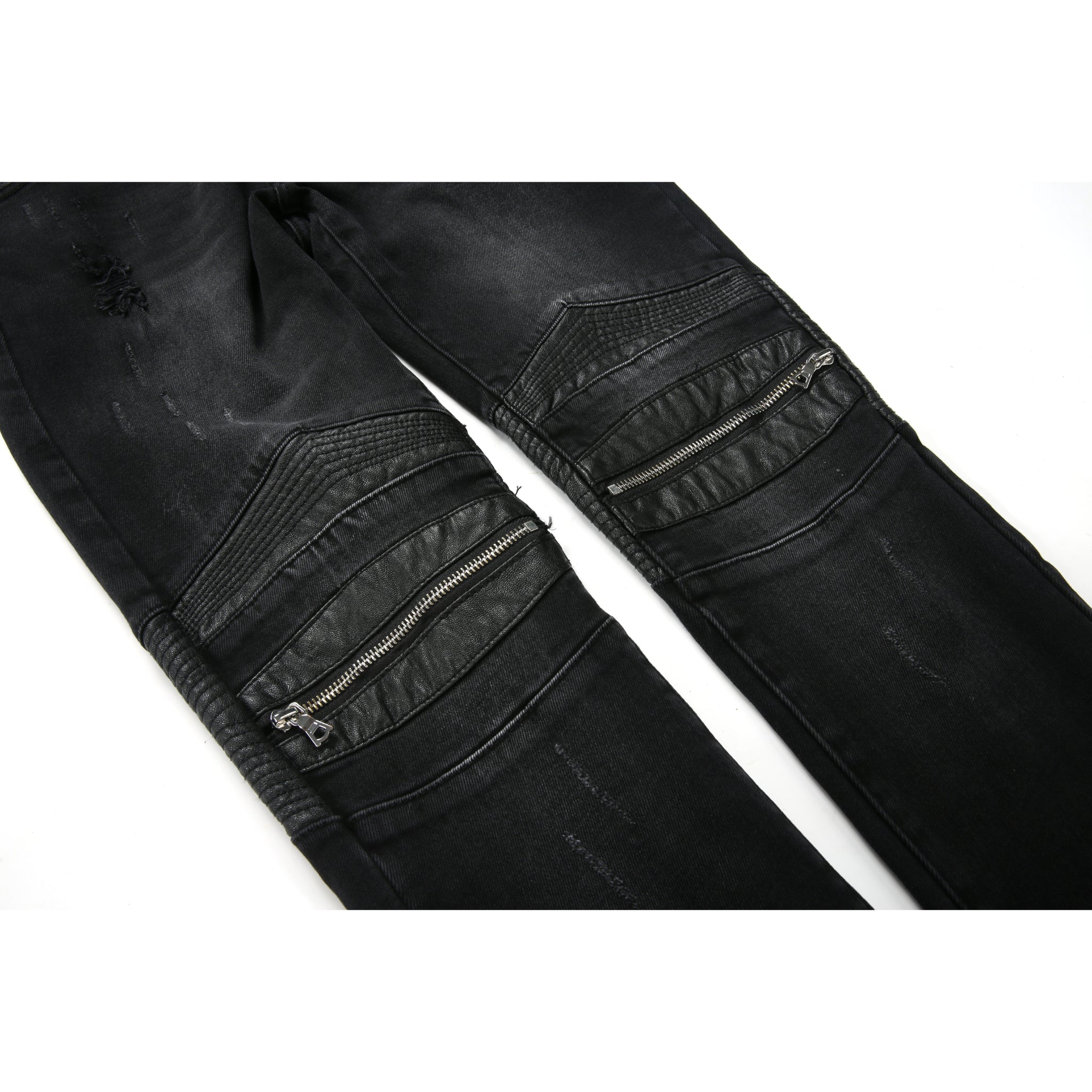 NX2 | Biker Zip Denim - Black Hype+Essentials