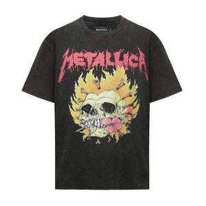 Vintage Washed T Shirt - Metallica Red H.ESNTLS