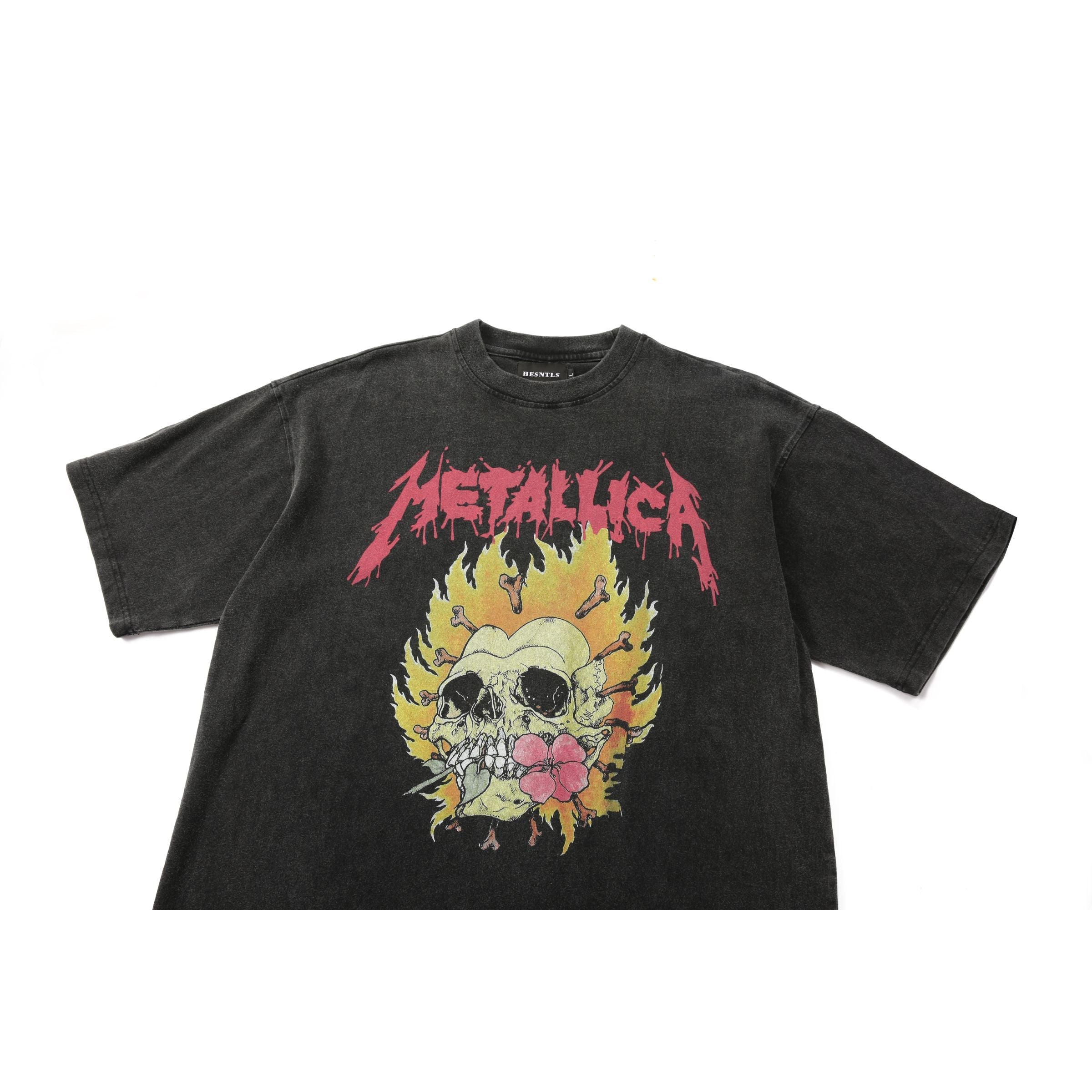 Vintage Washed T Shirt - Metallica Red H.ESNTLS