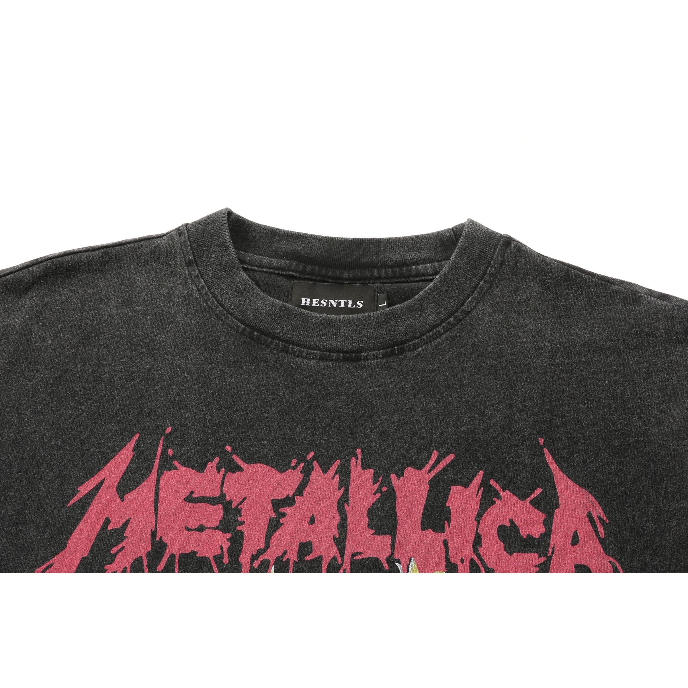 Vintage Washed T Shirt - Metallica Red H.ESNTLS