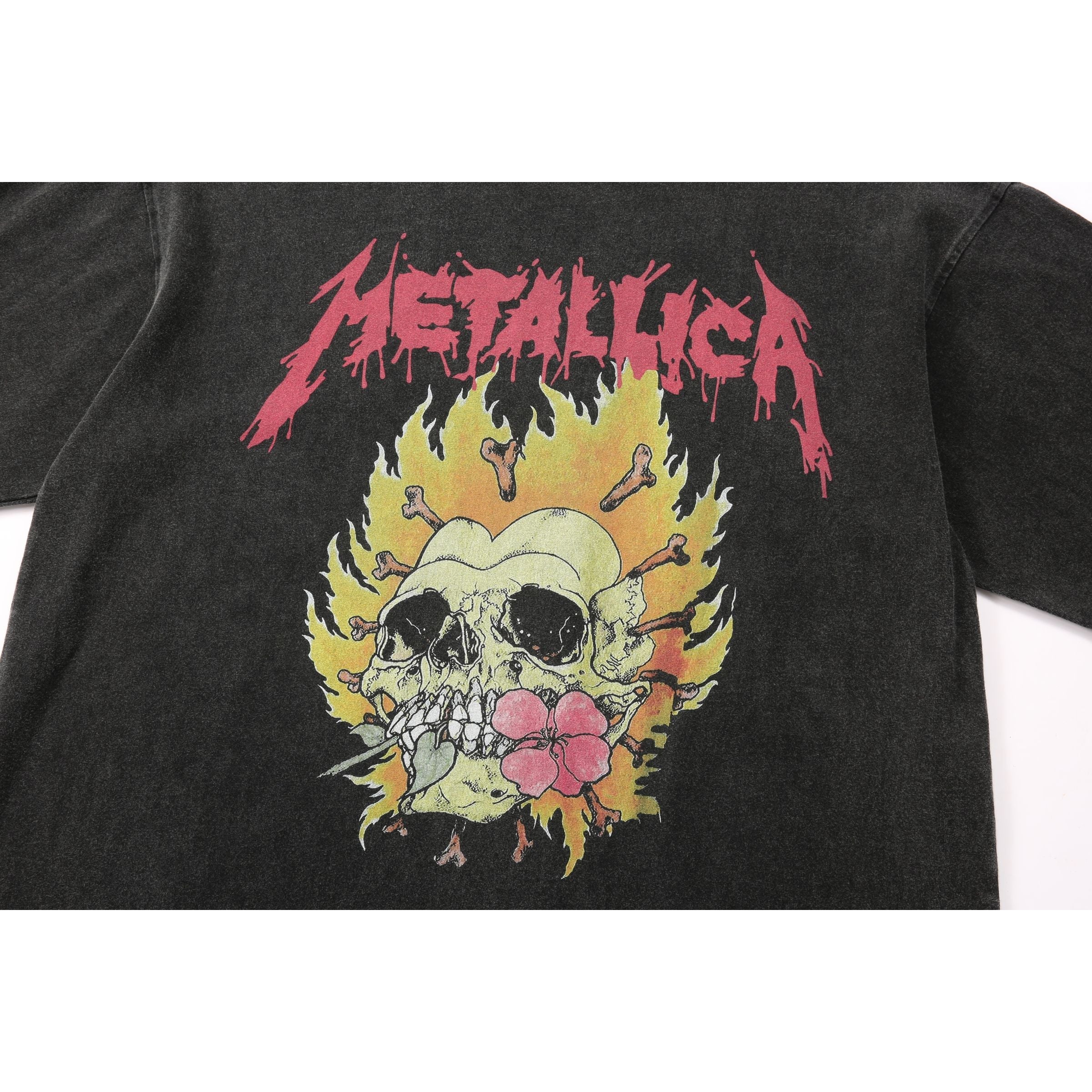 Vintage Washed T Shirt - Metallica Red H.ESNTLS