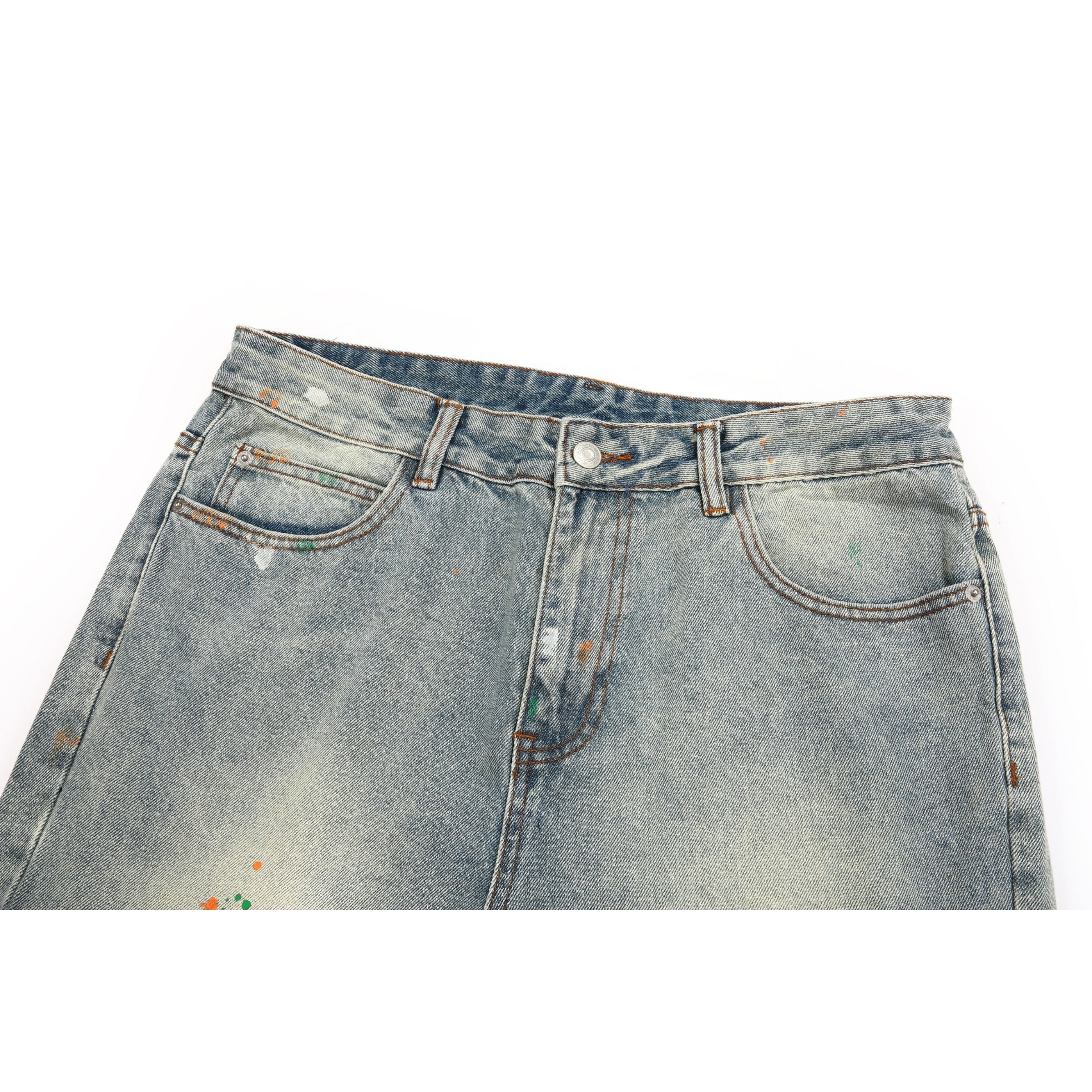 S01 Denim - Paint Splattered H.ESNTLS