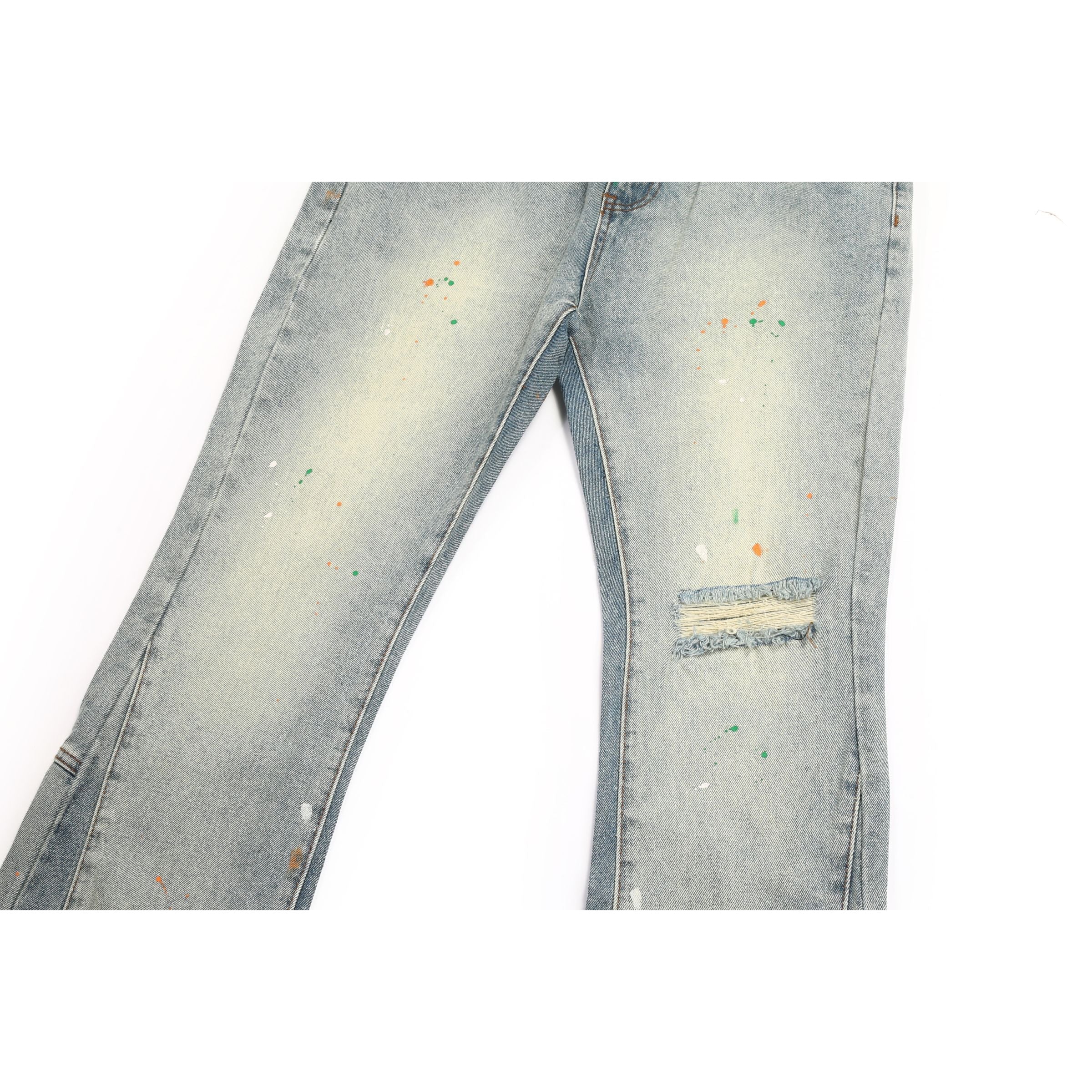 S01 Denim - Paint Splattered H.ESNTLS