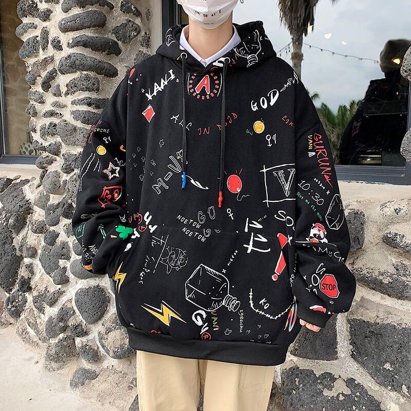 Korean Streetwear hoodies urban street fashion korean hoodies 1984 Store