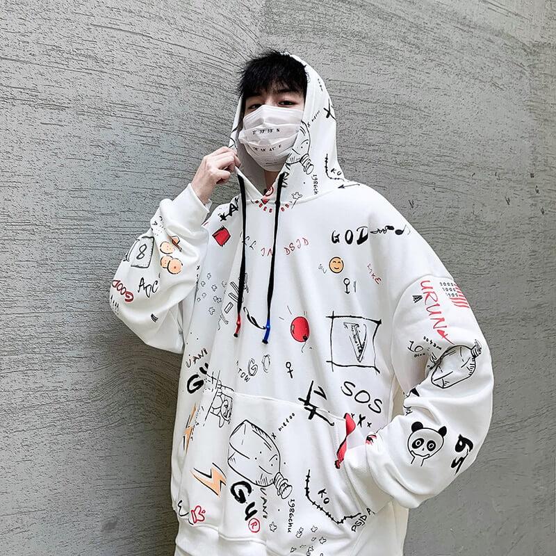 Korean Streetwear hoodies urban street fashion korean hoodies 1984 Store