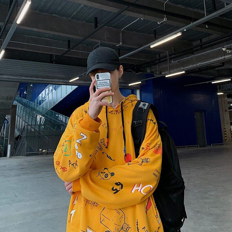 Korean Streetwear hoodies urban street fashion korean hoodies 1984 Store