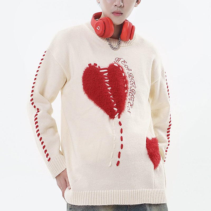 1984® Cozy Knit Sweater Flocked Heart - 1984brand