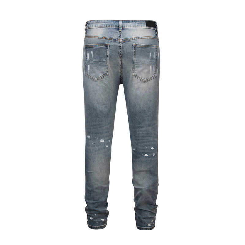 Studded Patch Denim - Washed Indigo Hype+Essentials