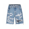 Repaired Denim Shorts - Washed Indigo H.ESNTLS