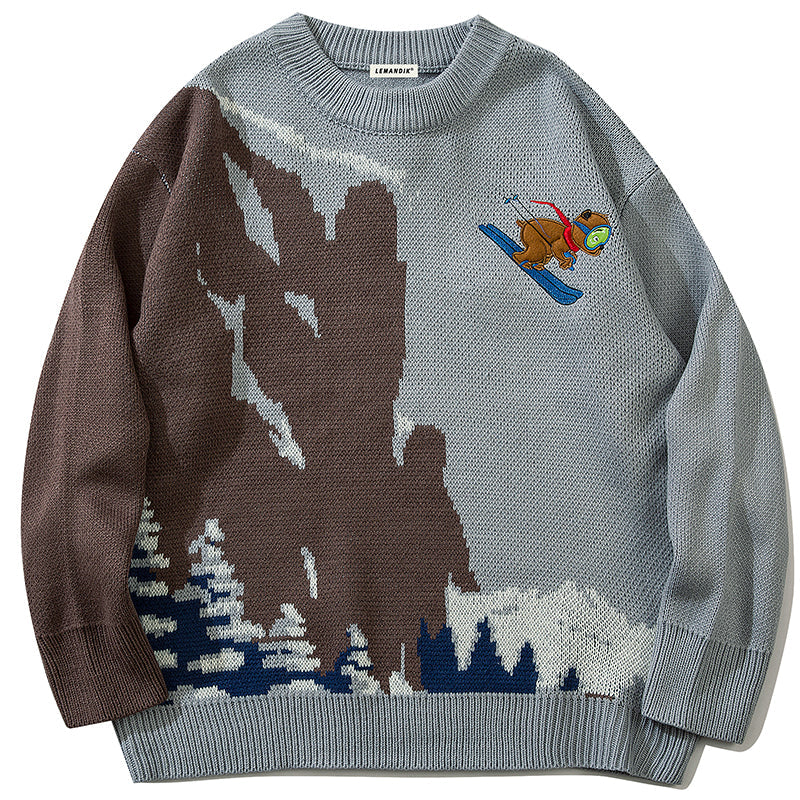 1984® Retro Knit Sweater Ski Bear - 1984brand