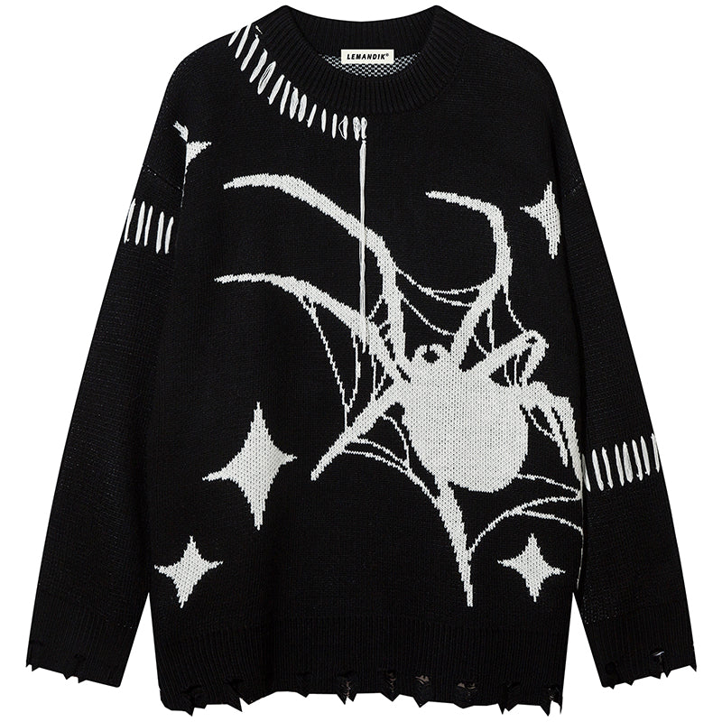 1984® Trendy Knit Sweater Spider and Star 1984