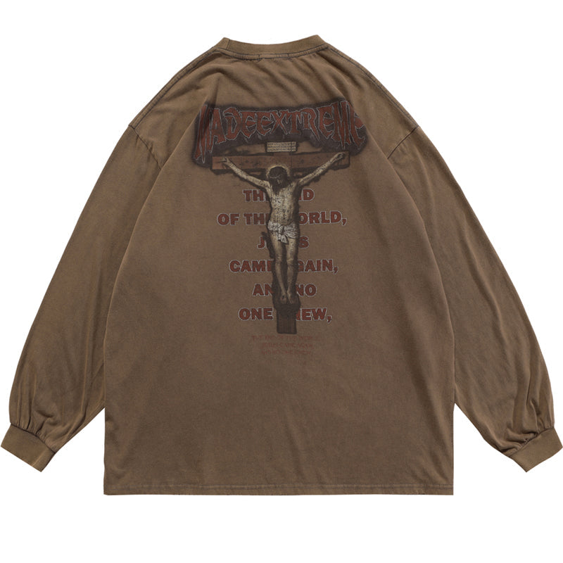 1984 Distressed Washed Sweatshirt Jesus MADE EXTREME