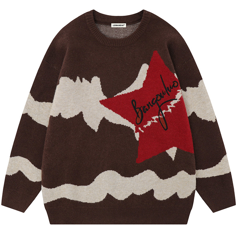 1984® Retro Jacquard Sweater Color Block Star - 1984brand