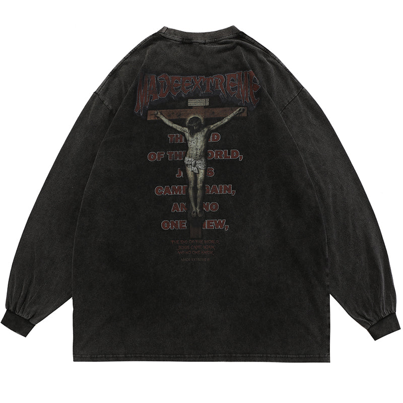 1984 Distressed Washed Sweatshirt Jesus MADE EXTREME