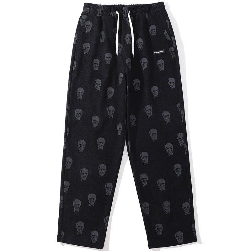 Corduroy Straight Leg Pants Full Skull UNFAILING