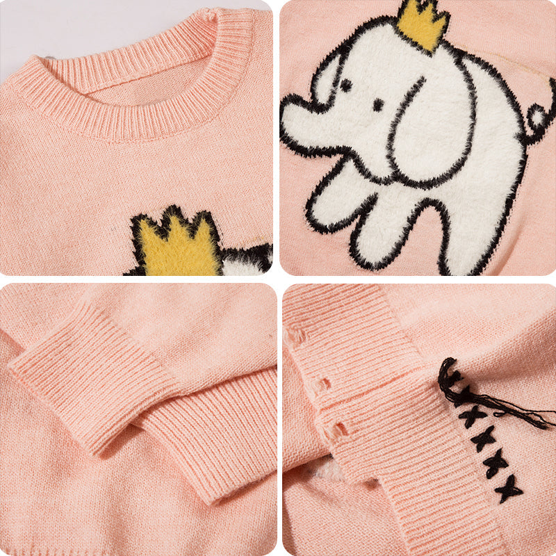 1984® Sweet Jacquard Sweater Flock Elephant - 1984brand