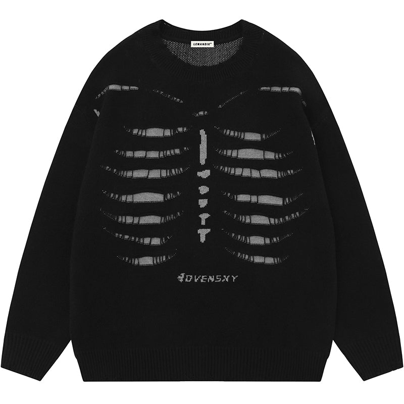 1984® Oversize Skeleton Jacquard Sweater - 1984brand