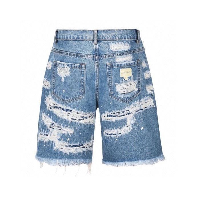 Repaired Denim Shorts - Washed Indigo H.ESNTLS