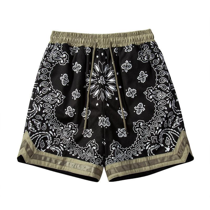 Paisley Shorts - Black/Green Hype+Essential