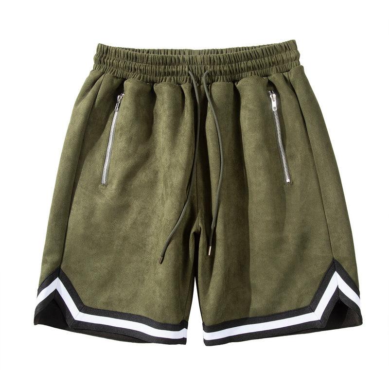 Suede Shorts - Army Green Hype+Essential