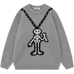 1984® Harajuku Sweater Funny Skeleton 1984