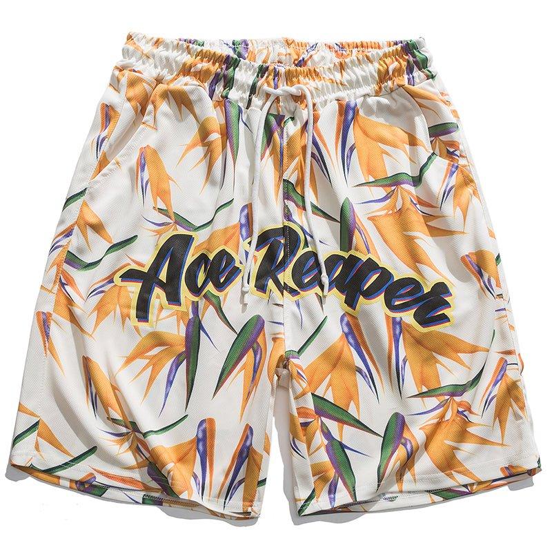 1984 Casual Shorts Leaf Print 1984