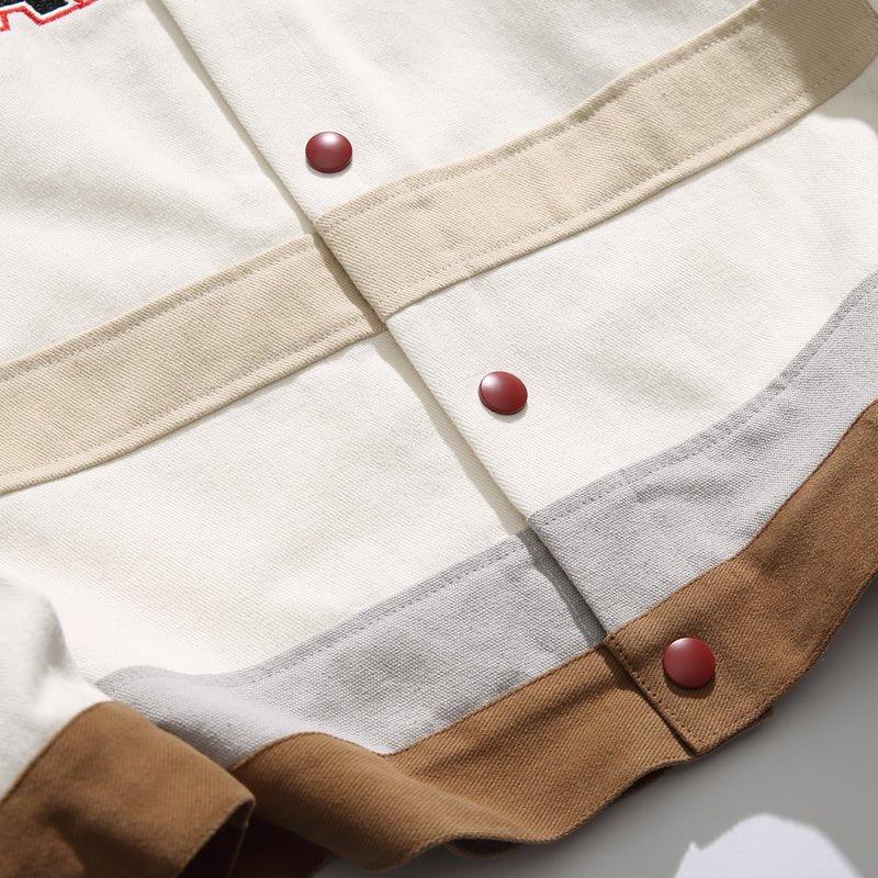 1984 Casual Varsity Jacket Color Block Patchwork - 1984brand