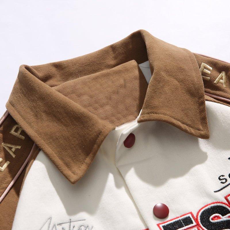 1984 Casual Varsity Jacket Color Block Patchwork - 1984brand