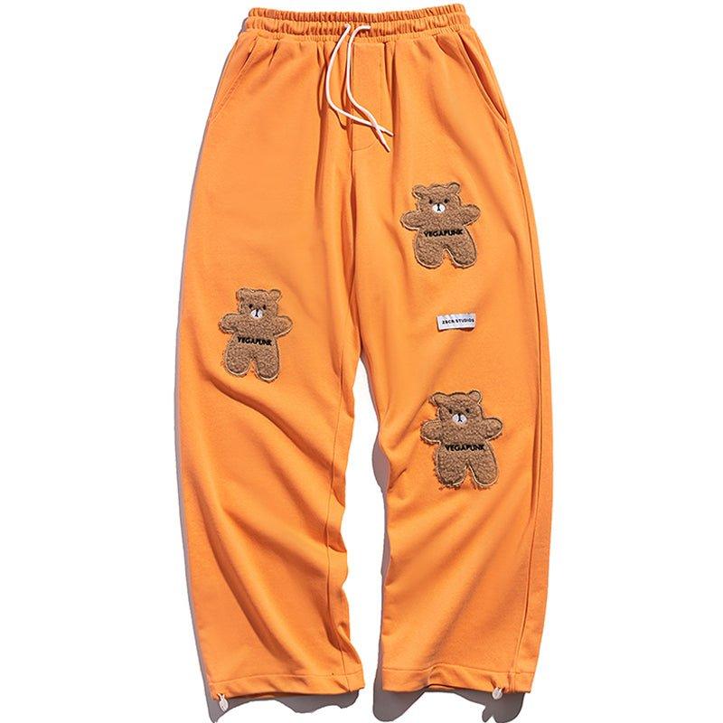 1984 Causal Sweatpants Flocked Bear Z.B总部潮人