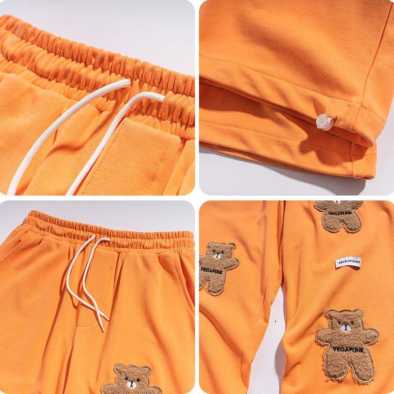 1984 Causal Sweatpants Flocked Bear Z.B总部潮人