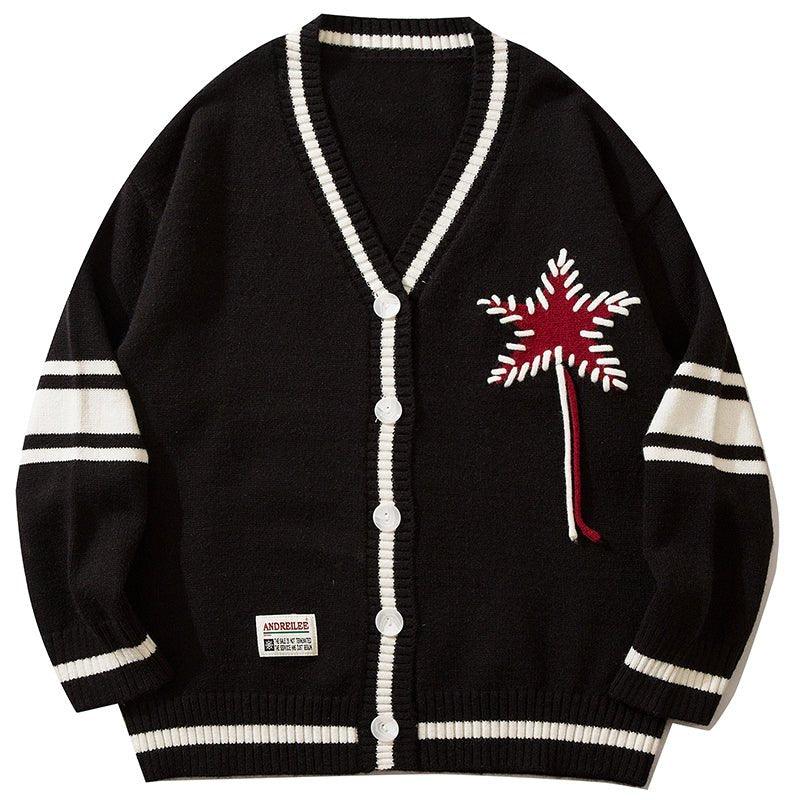1984 College Style Sweater Cardigan Pentagram 1984