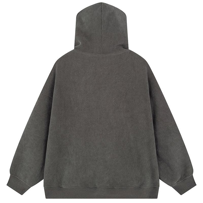 1984 Corduroy Zipper Hoodie Flocked Star 1984