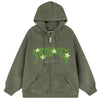 1984 Corduroy Zipper Hoodie Flocked Star 1984