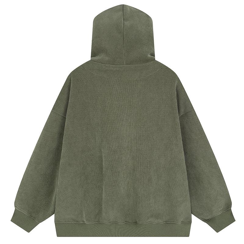 1984 Corduroy Zipper Hoodie Flocked Star 1984