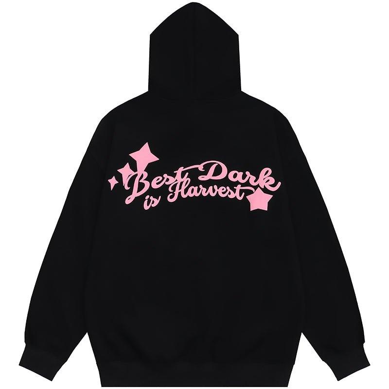 1984 Cute Hoodie Flocked Star Cat 1984