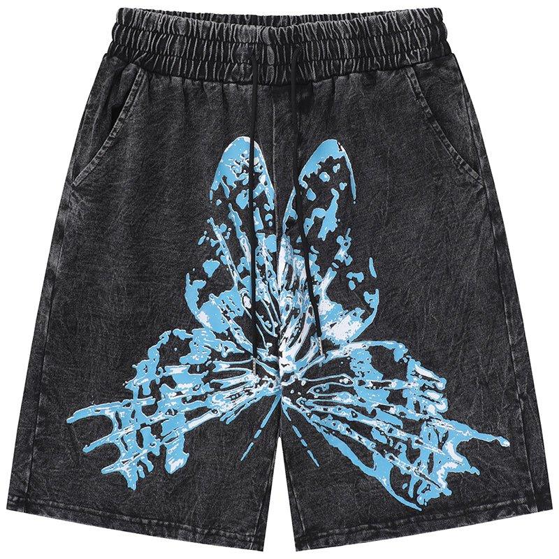 1984 Dark Washed Denim Shorts Butterfly - 1984brand