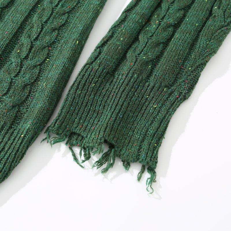 1984 Distressed Cable Knit Sweater 1984