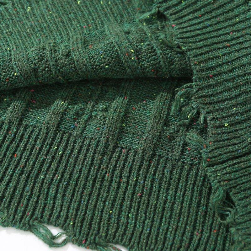 1984 Distressed Cable Knit Sweater 1984