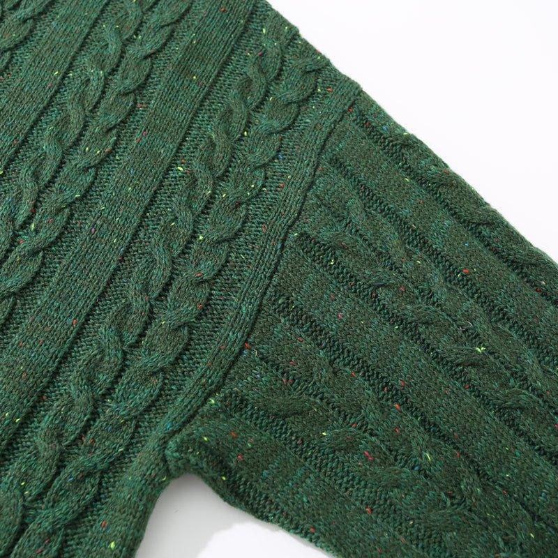1984 Distressed Cable Knit Sweater 1984
