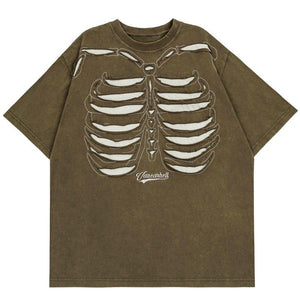 1984 Distressed Wash T-shirt Skeleton 1984