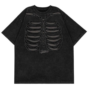 1984 Distressed Wash T-shirt Skeleton 1984