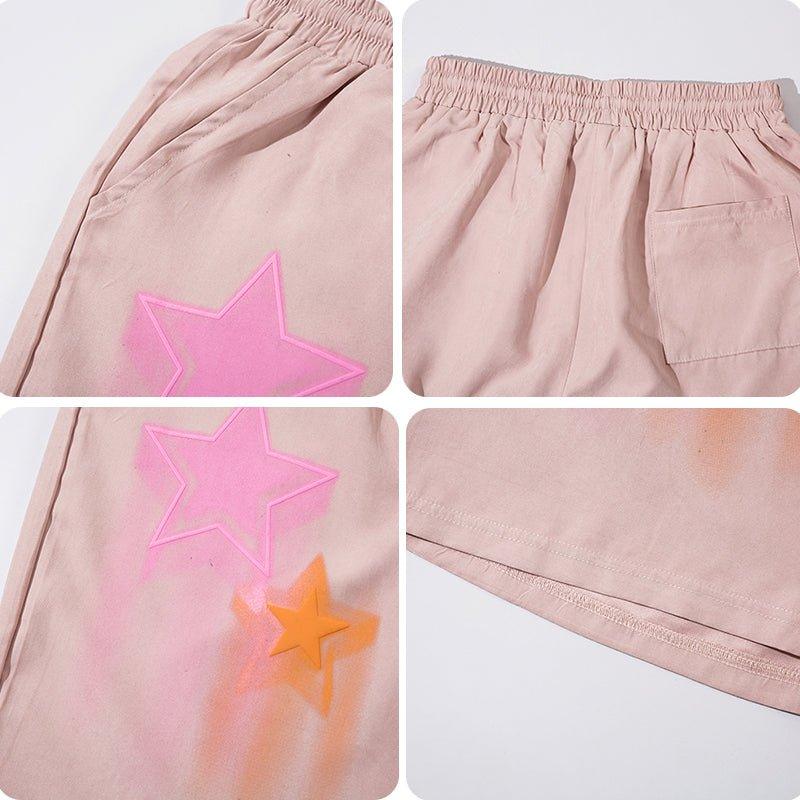 1984 Hip Hop Shorts Colorful Star 1984