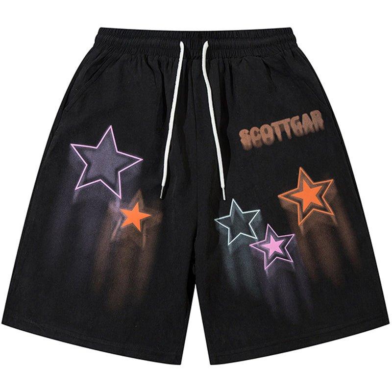 1984 Hip Hop Shorts Colorful Star 1984