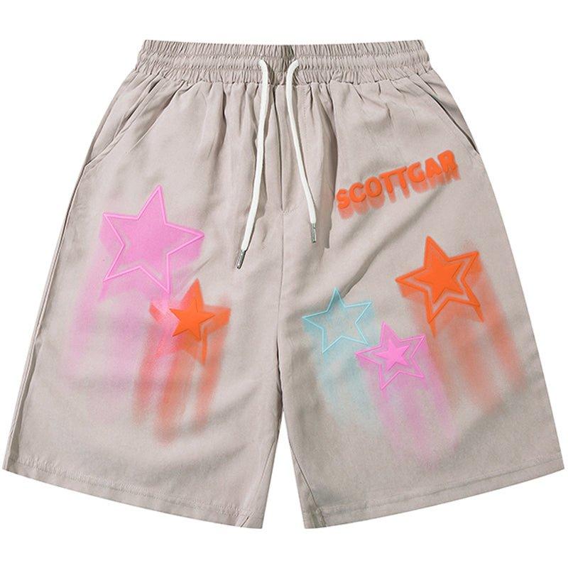 1984 Hip Hop Shorts Colorful Star 1984