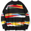 1984 Jacquard Sweater Color Block BANGOULUO
