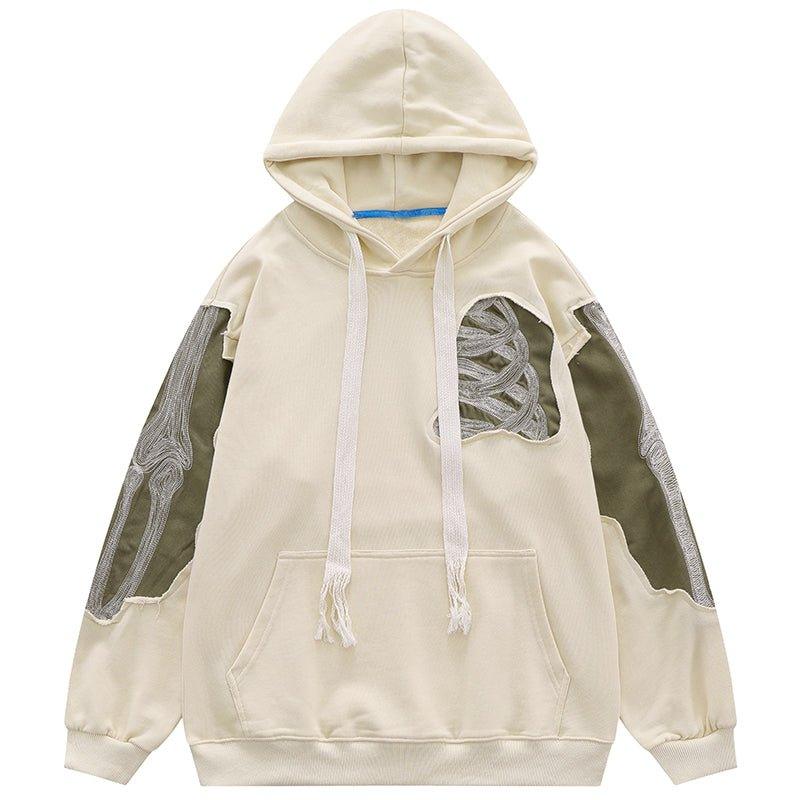 1984 Oversize Hoodie Bone Patchwork 1984