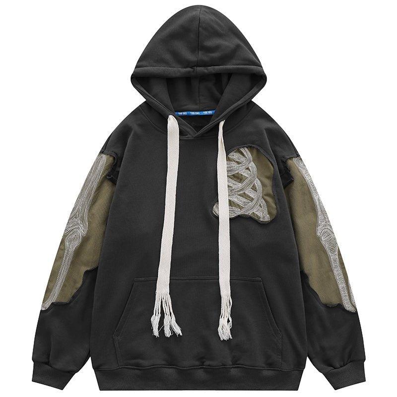 1984 Oversize Hoodie Bone Patchwork 1984